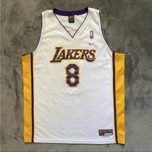 Vintage Team Nike Los Angeles Lakers Stitched Jersey - Kobe Bryant #8 Size Large